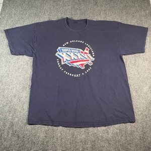Vtg VF Imagewear Super Bowl XXXVI T-Shirt Mens XL Navy Blue Excellent 2002 NFL